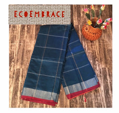 Checkered Handloom Silk Cotton saree| Available in 4 colors| Elegant|Traditional |Festive | EcoEmbrace Indian Sarees|Bollywood |Free ship
