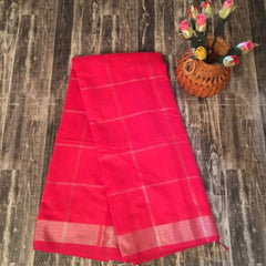 Checkered Handloom Silk Cotton saree| Available in 4 colors| Elegant|Traditional |Festive | EcoEmbrace Indian Sarees|Bollywood |Free ship