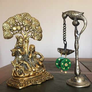 Artisan Handmade Ecofriendly Handpainted Terracotta Dangler Earrings - | Earrings...