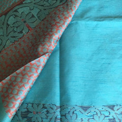 Warli tribal motifs on Geecha artsilk| Beautiful pastel Blue saree | Handmade sarees | Indian sarees | Ecoembrace sarees