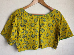 Plus size crop tops for women/Ajrakh block printed cotton blouses/mix match designer Sari Blouses/Boat Neck Elbow Sleeves/Sue in size:xl-3xl