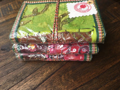 Rustic & vibrant Hand Sequin embroidered Upscaled fabric Gratitude JOURNALS, Eco Friendly Acid Free Paper, Personal Gifts, Art Journals 5X3"