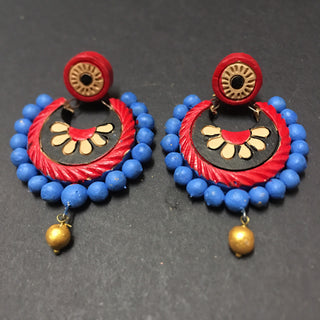 Artisan Handmade Ecofriendly Handpainted Terracotta Earrings - Designer Chandbalis Earrings...