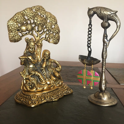 Artisan Handmade Ecofriendly Handpainted Terracotta Dangler Earrings - | Earrings | clay earrings