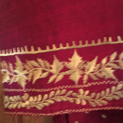 RawSilk Rani Pink Embroidered Kurti Tunics |Short Kurtis for women |Indian tunics| Collar Kurtis | XL(44") | Same Day Shipping