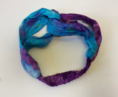Purple Skies Headband | Cotton Tie Dye Headbands | Bohemian Headbands | Eco chic | Upscaled hair accessories | Elastic knotted headbands