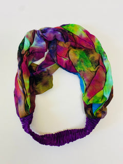 Rainbow Headbands | Mesmerizing Hair wrap| Cotton Tie Dye Headbands | Bohemian Eco chic | Upscaled accessories | Elastic knotted headbands