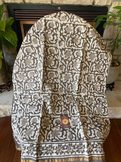 Chanderi silk cotton saree with blouse / Bagru Chanderi / Chanderi Hand Block printed /Saree for Women / Gift for Mum /Batik print Saree