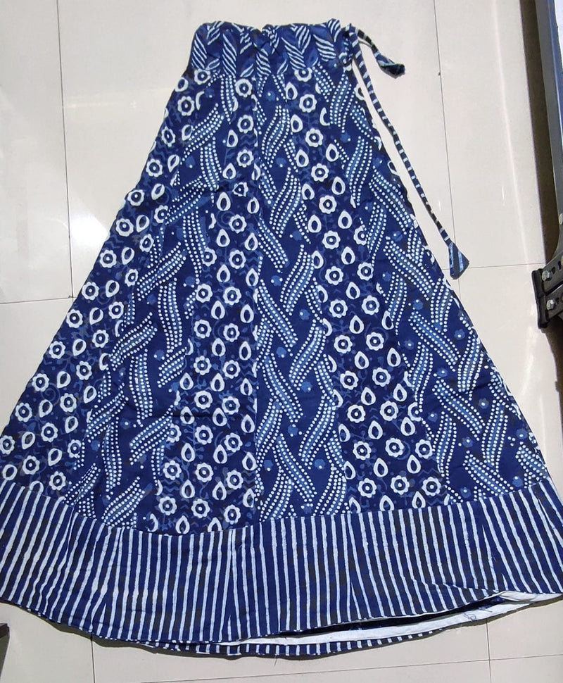 5 meter Super Flair Indigo Skirts | HandBlock Printed veg dyed Skirts | Twirl skirts for Women/Girl's / girly twirl skirts l Patch Skirts