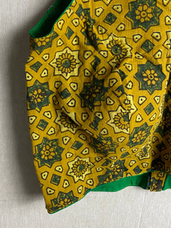 Meher Ajrakh halter saree blouse/Chutney green halter blouse/halter tops for sarees/sleeveless crop tops/readymade blouses/ethnic blouses