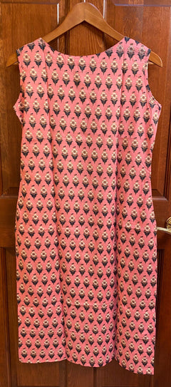 Sober Cherry Pink sleeveless Tunic | Women’s 3/4th Tunics  | Kurti for women | Indian tunics | Designer Kurtis | Pink rayon kurti