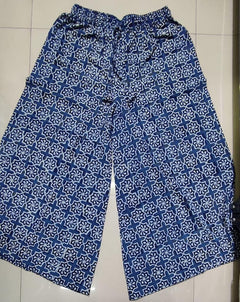 Women's Palazzo Pants, indigo block print dress , Lounge pants, flared pants, indigo block print pajamas, summer vacation travel pants