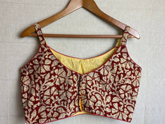 Sasha marbled Ajrakh spaghetti strap saree blouse /sleeveless  cotton tops / stitched blouse/trendy sari readymade blouse for woman