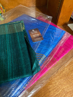 Rare Green Pure Tussar silk saree | Tussar Gicha silk |  Silk Saree | Party sarees | Genuine Handloom mark | Plain silk saree gift