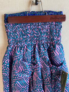 ZARA Upscaled Vintage Sari Pants |  Blue Pants | Cool pants | Unique printed pants | Boho Gypsy pants | Fun pants | Pants with pockets