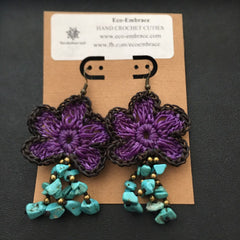 Stunningly Beautiful Exotic Hand crocheted Bohemian Earrings | Closeout Sale