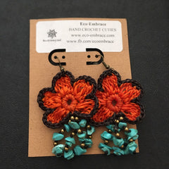 Stunningly Beautiful Exotic Hand crocheted Bohemian Earrings | Closeout Sale