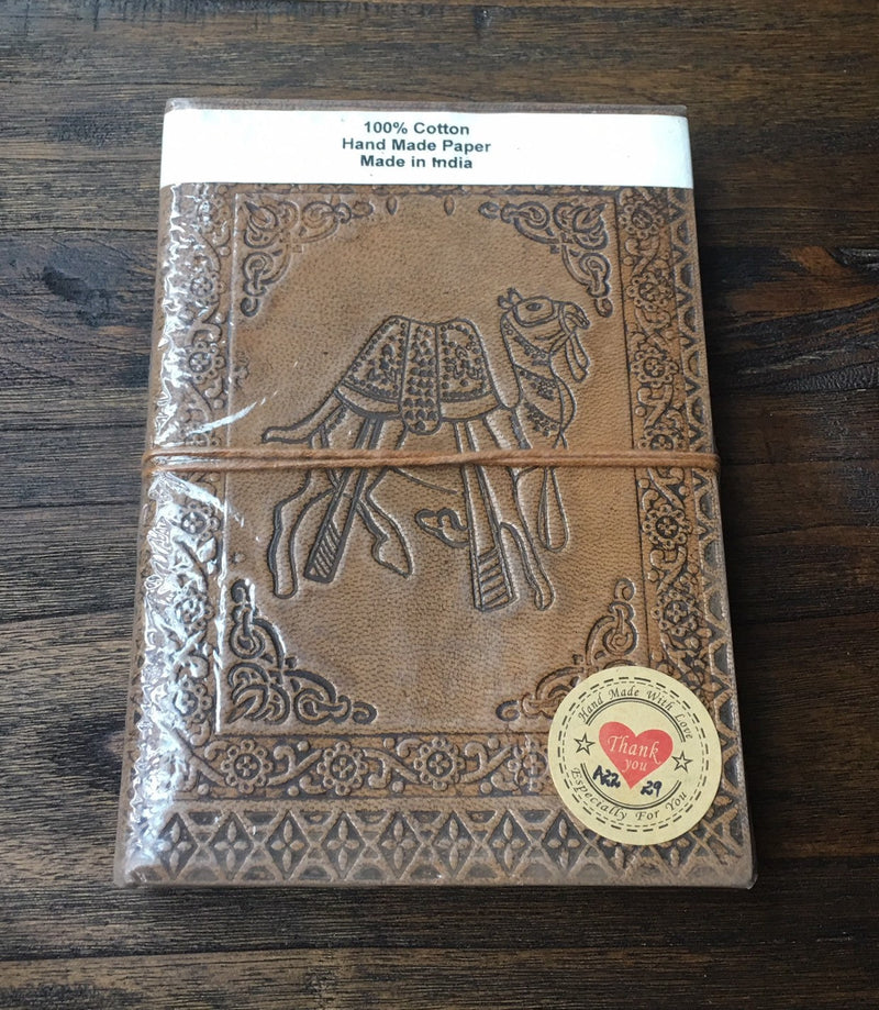 CAMEL , Symbol of PERSEVERANCE , commitment- GRATITUDE Journals,Handmade Recycled Eco Friendly Acid Free Paper & leather scraps