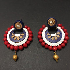 Artisan Handmade Ecofriendly  Handpainted Terracotta Earrings - Designer Chandbalis Earrings Festive Collections