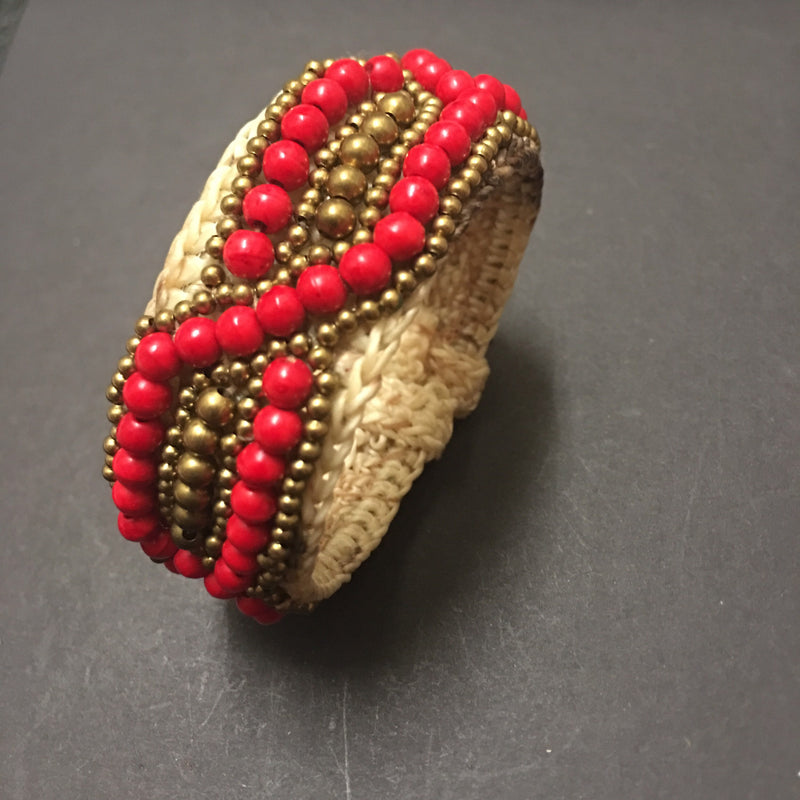 Stunningly Beautiful Exotic Hand crocheted Cuff Bracelets