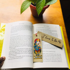 Goddess Lakshmi Vishnu Pattachitra Handmade Palm Leaf Eco Printed duo DIY Bookmarks | Symbols of Money Prosperity | Affirmation Reminders