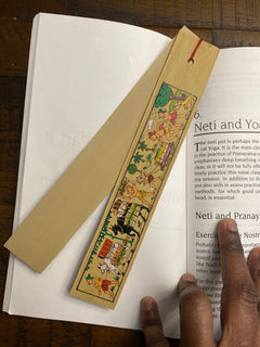 Recycled Palm leaf Long Bookmarks | Tribal Life | Pattachitra Handmade Palm Leaf Eco Printed duo DIY | Affirmation Reminders