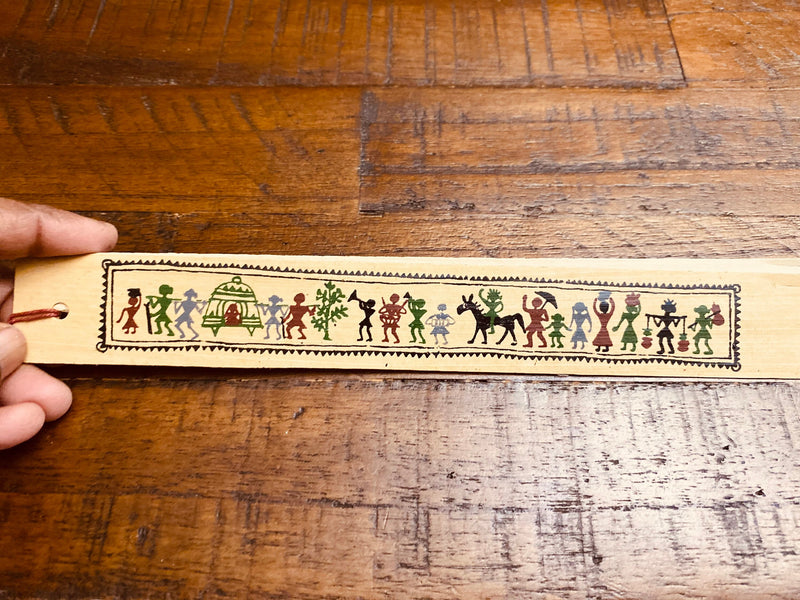 Newly weds procession | Recycled Palm leaf Long Bookmarks | Pattachitra Handmade Palm Leaf Eco Printed duo DIY | Affirmation Reminders