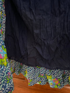 Beautiful below knee length floral print women skirts | Teen skirts | Casual Boho Beach Skirts | Blue skirt