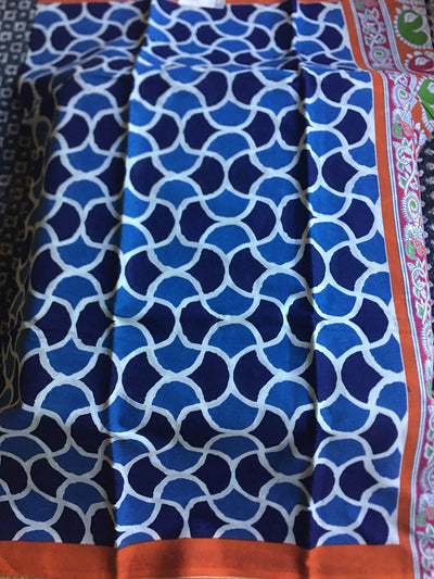 Bagru Hand Block Print saree | mulmul Cotton sarees - Trendy Summer comfort saris | BAGRU saris | block prints