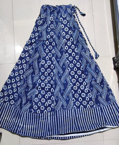 5 meter Super Flair Indigo Skirts | HandBlock Printed veg dyed Skirts | Twirl skirts for Women/Girl's / girly twirl skirts l Patch Skirts