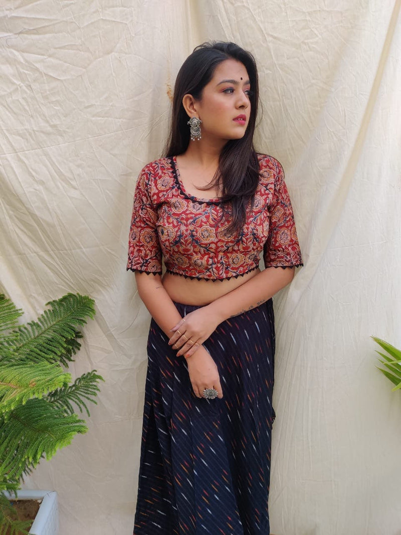 Kalamkari Designer blouse | Readymade saree blouse | Designer Blouse for women | Readymade size 36