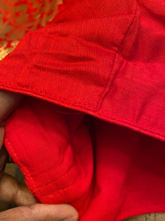 Red silk Gold Brocade blouse /Bridesmaids Designer Blouses /Readymade Saree Blouses /Brocade blouse /Versatile Indian saree Blouse/