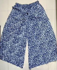 Women's Palazzo Pants, indigo block print dress , Lounge pants, flared pants, indigo block print pajamas, summer vacation travel pants