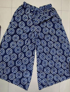 Women's Palazzo Pants, indigo block print dress , Lounge pants, flared pants, indigo block print pajamas, summer vacation travel pants