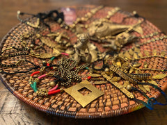 DHOKRA TRIBAL NECKLACE - Village Girl Mystic Necklace, Antique Amulet Brass Necklace, Artisans Dhokra Brass Necklace, Women Brass Necklace