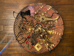 DHOKRA TRIBAL NECKLACE - Village Girl Mystic Necklace, Antique Amulet Brass Necklace, Artisans Dhokra Brass Necklace, Women Brass Necklace