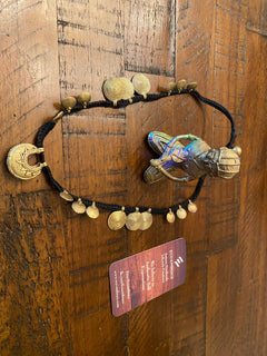 HANDCRAFTED DHOKRA NECKLACE - Halfmoon Brass Necklace, Brass Circle Necklace, Tribal Brass Necklace, Artisans Brass Necklace, Boho Necklace